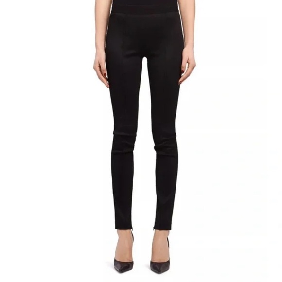 Helmut Lang Zip-Hem Legging Pants Black Casual Designer Streetwear Women’s XS - Picture 1 of 13